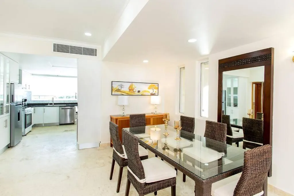 Ocean Views & Private Beach! Luxury 4Bdr Getaway Punta Cana Apartment